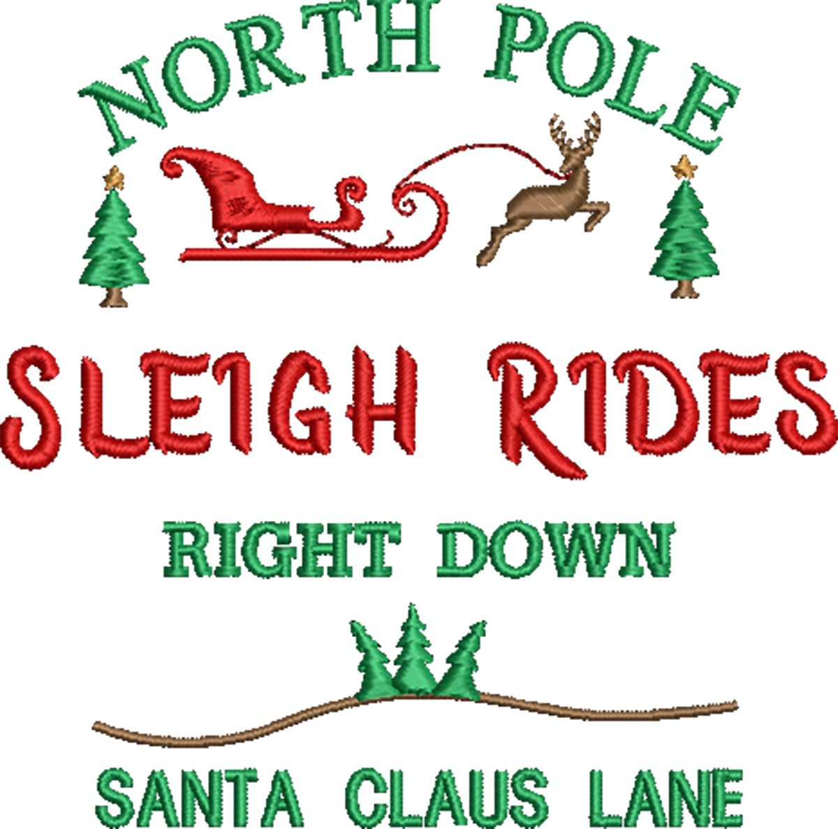 Christmas Sleigh Ride Embroidery File