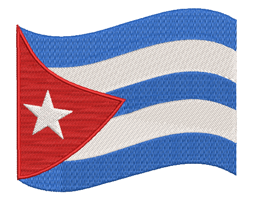 Cuban Flag Embroidery File