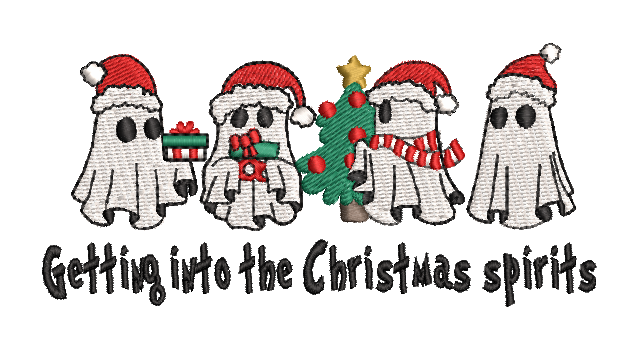 Christmas Ghost Embroidery File