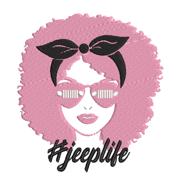 Afro Jeeplife Embroidery File