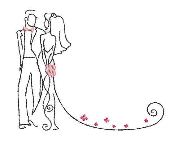 Bride & Groom Embroidery File