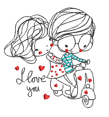 I Love You Embroidery File