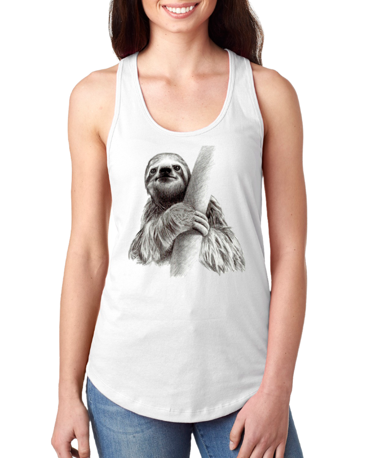 Sloth Racer Back T-Shirt