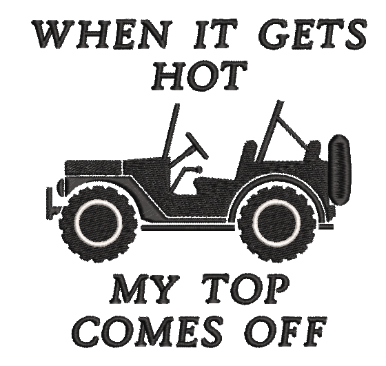 My Top Comes Off Embroidery File