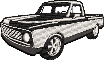 Pickup Truck Embroidery File